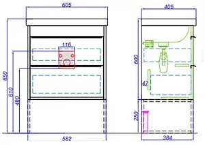 Тумба-умывальник Aqwella Fargo 60 дуб балтийский FRG0106DB+4640021060773 Тумба-умывальник Aqwella Fargo 60 дуб балтийский FRG0106DB+4640021060773, 2