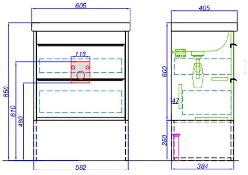Тумба-умывальник Aqwella Fargo 60 дуб балтийский FRG0106DB+4640021060773 Тумба-умывальник Aqwella Fargo 60 дуб балтийский FRG0106DB+4640021060773