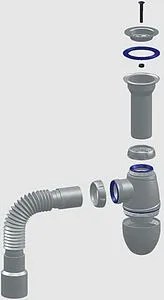 Сифон бутылочный для мойки Unicorn В120Р Сифон бутылочный для мойки Unicorn В120Р, 3