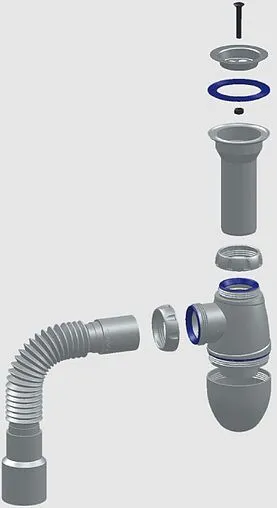 Сифон бутылочный для мойки Unicorn В120Р Сифон бутылочный для мойки Unicorn В120Р