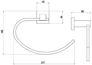 Полотенцедержатель Timo Selene хром 10050/00, 2