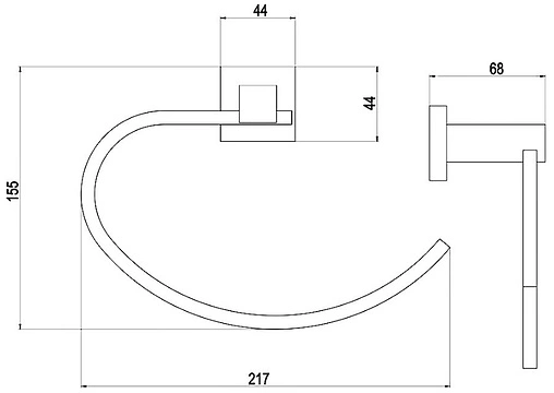 Полотенцедержатель Timo Selene хром 10050/00