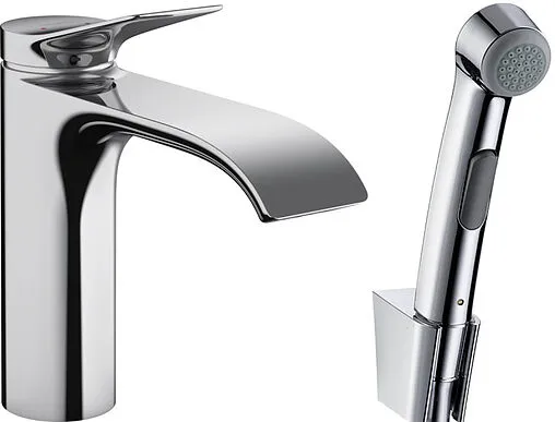 Смеситель для раковины с гигиеническим душем Hansgrohe Vivenis 110 хром 75210000