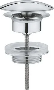 Выпуск без перекрытия для раковины без перелива Grohe Veris хром 65808000 Выпуск без перекрытия для раковины без перелива Grohe Veris хром 65808000, 1