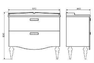 Тумба-умывальник напольная Comforty Монако 100 белый 00004136346CF, 2