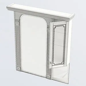 Шкаф-зеркало Aquanet Фредерика new 100 белый 171272, 3