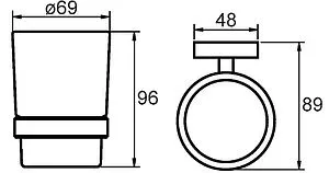 Стакан Milardo Amur хром AMUSMG0M45, 2