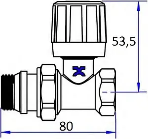Вентиль регулирующий прямой ¾" в/н IVANCI IVC.103001.N.04 Вентиль регулирующий прямой ¾" в/н IVANCI IVC.103001.N.04, 2