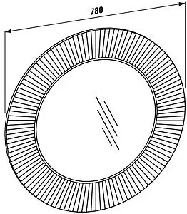 Зеркало с подсветкой Laufen Kartell 78 прозрачный кристал 3.8633.3.084.000.1 Зеркало с подсветкой Laufen Kartell 78 прозрачный кристал 3.8633.3.084.000.1, 2