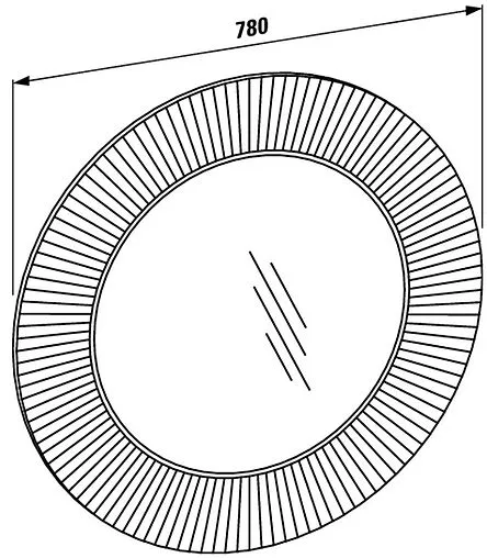 Зеркало с подсветкой Laufen Kartell 78 прозрачный кристал 3.8633.3.084.000.1