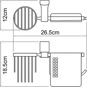 Держатель туалетной бумаги Wasserkraft Leine хром/белый 5059WHITE Держатель туалетной бумаги Wasserkraft Leine хром/белый 5059WHITE, 3