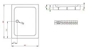 Поддон для душа Radaway Laros D120x80 SLD81217-01, 3