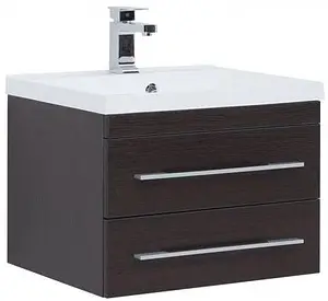 Тумба-умывальник подвесная Aquanet Нота 58 венге 00171484+00204117 Тумба-умывальник подвесная Aquanet Нота 58 венге 00171484+00204117, 1
