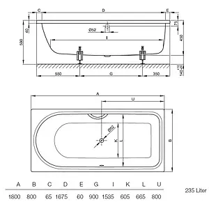 Ванна стальная Bette Ocean 180x80 anti-slip+easy-clean белый 8857-000 PLUS AR Ванна стальная Bette Ocean 180x80 anti-slip+easy-clean белый 8857-000 PLUS AR, 2