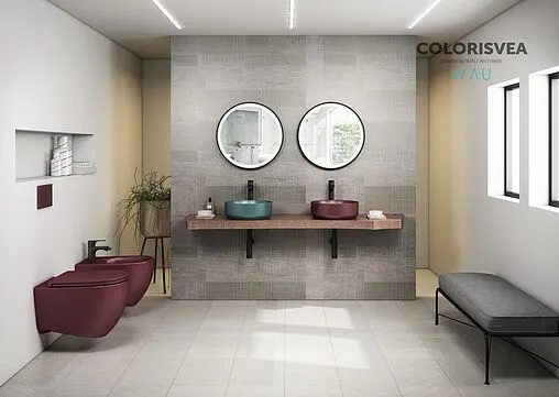 Биде подвесное ISVEA Infinity бордовый 10NF41001SV-2R