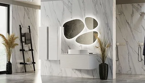 Тумба под умывальник подвесная Jorno Stone 100 белый Stn.01.100/P/W/JR