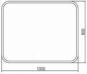 Зеркало с подсветкой Aquanika Basic 100 с подогревом, с датчиком движения AQB10080RU132 Зеркало с подсветкой Aquanika Basic 100 с подогревом, с датчиком движения AQB10080RU132, 2