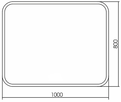 Зеркало с подсветкой Aquanika Basic 100 с подогревом, с датчиком движения AQB10080RU132
