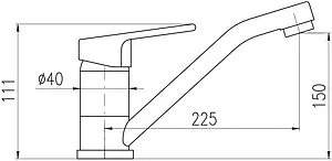 Смеситель для кухни Rav Slezak Colorado хром CO105.5, 2