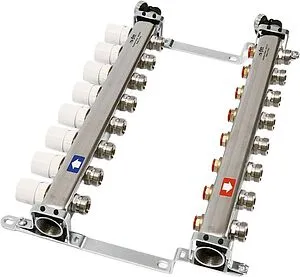 Группа коллекторная распределительная 8 отводов 1"в/в x ¾"ек Uni-fitt 451I4308 Группа коллекторная распределительная 8 отводов 1"в/в x ¾"ек Uni-fitt 451I4308, 4