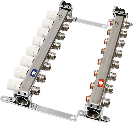 Группа коллекторная распределительная 8 отводов 1&quot;в/в x ¾&quot;ек Uni-fitt 451I4308