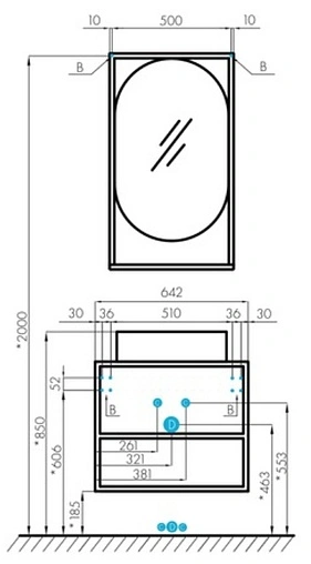 Тумба под умывальник подвесная Aquaton Лофт Фабрик 65 дуб кантри 1A242301LTDY0