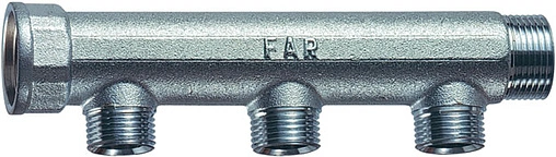 Коллектор распределительный проходной 3 отвода 1&quot;в/н x ½&quot;к Far FK 3675 112