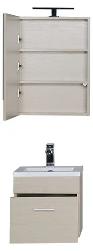 Шкаф-зеркало Aquanet Нота 50 L светлый дуб 00172681