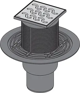 Трап вертикальный Set AlcaPlast 100x100мм APV202 Трап вертикальный Set AlcaPlast 100x100мм APV202, 3