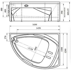 Ванна акриловая Radomir Астория 168х120 R 1-01-0-2-1-019 Ванна акриловая Radomir Астория 168х120 R 1-01-0-2-1-019, 2
