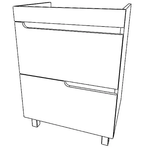 Тумба под умывальник напольный Айсберг Веста 60 белый DV5911T