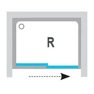 Дверь в нишу 1000мм прозрачное стекло Ravak Matrix MSD2-100 R 0WPA0C00Z1, 3