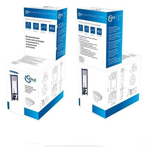 Комплект 5 в 1 Ideal Standard Tempo W990101 с кнопкой хром глянцевый