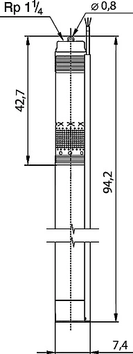 Насос скважинный центробежный 3&quot; Grundfos SQ 3-105 96524448