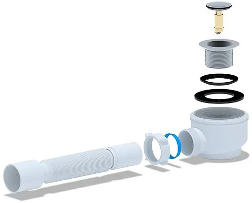 Сифон для душевого поддона Ани Пласт хром E415CL Сифон для душевого поддона Ани Пласт хром E415CL