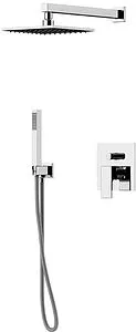Душевая система со смесителем для душа Gattoni Kubik хром KTQ15/PDC0 Душевая система со смесителем для душа Gattoni Kubik хром KTQ15/PDC0, 1