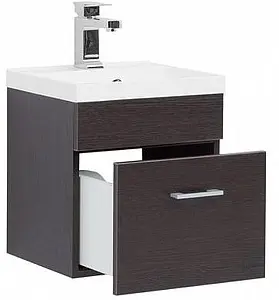 Тумба-умывальник подвесная Aquanet Нота 40 венге 00159089+00204094, 4