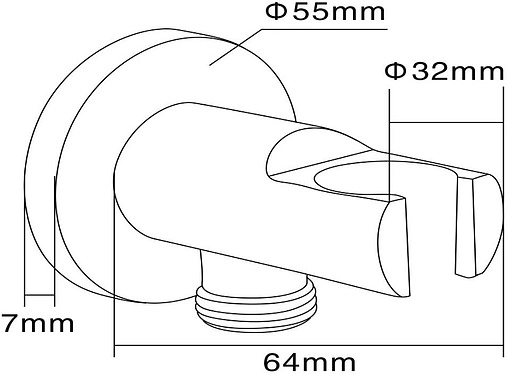 Гигиенический душ со смесителем Swedbe Platta хром 5525
