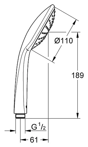 Лейка ручного душа Grohe Euphoria 110 Mono хром 27265000