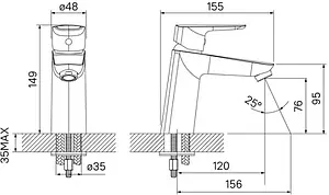 Смеситель для раковины IDDIS Vibe хром VIBSB00i01 Смеситель для раковины IDDIS Vibe хром VIBSB00i01, 2