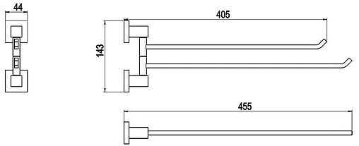 Полотенцедержатель Timo Selene хром 10059/00