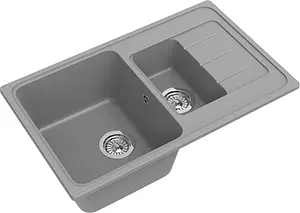 Мойка кухонная Ewigstein Elegant E-R60KF серый металлик Мойка кухонная Ewigstein Elegant E-R60KF серый металлик, 1