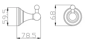 Крючок Rav Slezak Morava retro хром MKA0100 Крючок Rav Slezak Morava retro хром MKA0100, 2
