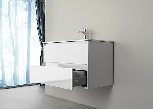 Тумба-умывальник подвесная ISVEA Pro 100 белый 21MGS001100I+10SL50101SV