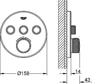Термостат для 3 потребителей Grohe Grohtherm SmartControl белый/хром 29904LS0, 2