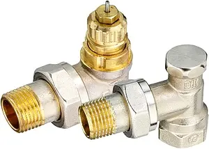 Комплект вентилей терморегулирующих угловых ½" в/н Royal Thermo RTE 07.0009 Комплект вентилей терморегулирующих угловых ½" в/н Royal Thermo RTE 07.0009, 1