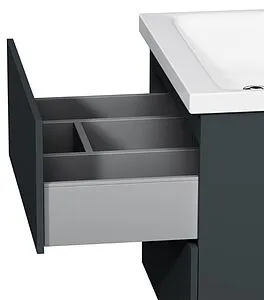 Тумба-умывальник подвесная Am.Pm Gem 60 графит матовый M90FHX06022GM+M90WCC0602WG, 3