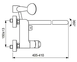 Смеситель для ванны с длинным изливом Vidima Balance хром BA268AA Смеситель для ванны с длинным изливом Vidima Balance хром BA268AA, 3