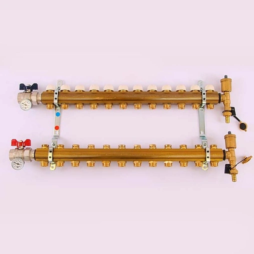 Группа коллекторная без расходомеров 12 отводов 1"в/в x ¾"ек Tiemme 3870049