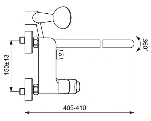 Смеситель для ванны с длинным изливом Vidima Balance хром BA268AA